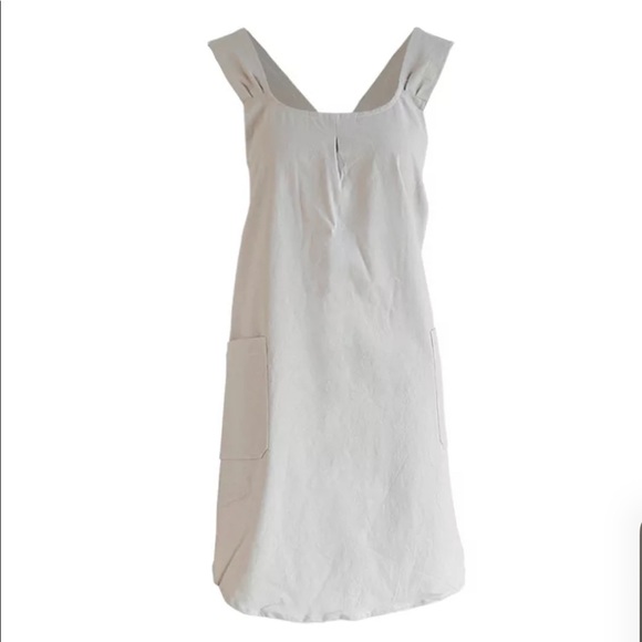 Linen Apron+ Pinafore+Gift Ideas+Gray+Kaki+OSFA - Picture 4 of 12